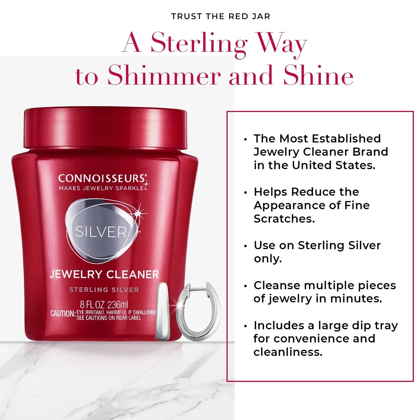 Limpiador De Joyas Plateado, Limpiador Líquido Para Joyas En Frasco Rojo