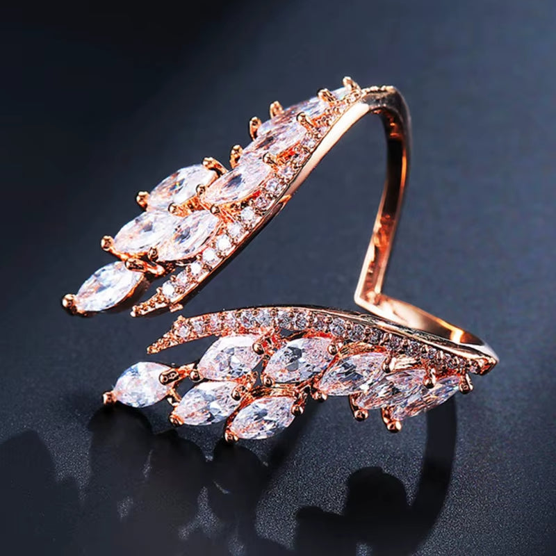 CAOSHI Luxe Sparkle Statement Ring – Dazzle Boldly, Shine Endlessly